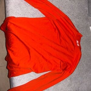 Heron Preston Japanese Bright Orange Long Sleeve Shirt